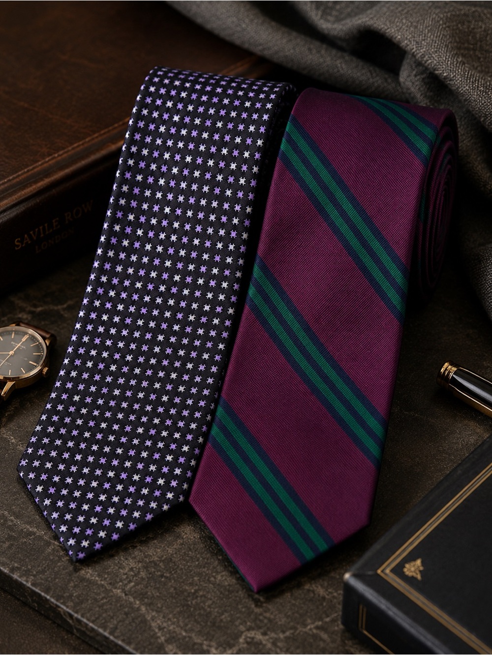 Tie Duo | Robert Talbott + Bert Pulitzer Vintage Silk
